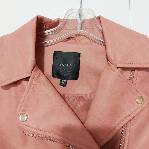 Dynamite Faux Leather Jacket Size XS - Picture 2 of 4